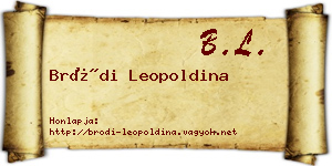 Bródi Leopoldina névjegykártya